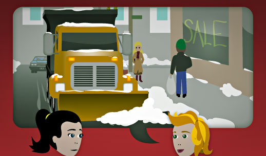 English Lesson: Really? They plowed my street the next morning.