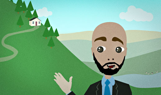 English Lesson: We rented a little cabin in a remote area of the mountains.