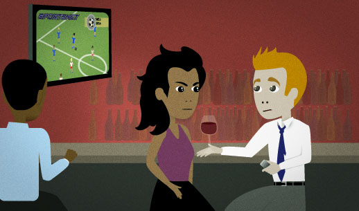 English Lesson: Sorry, I can't help but get sucked in when there's a game on.