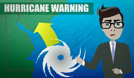 English Lesson: There is a hurricane warning in effect throughout Delaware and southern New Jersey.