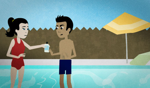 English Lesson: No thanks. Sunscreen makes my skin feel all oily.