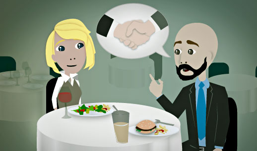 English Lesson: The real key is establishing a relationship with the client.