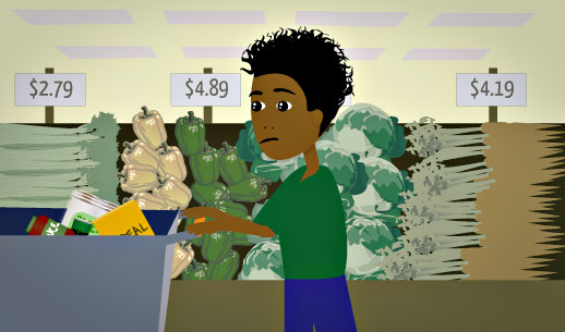 English Lesson: Their produce is always brown and wilted.
