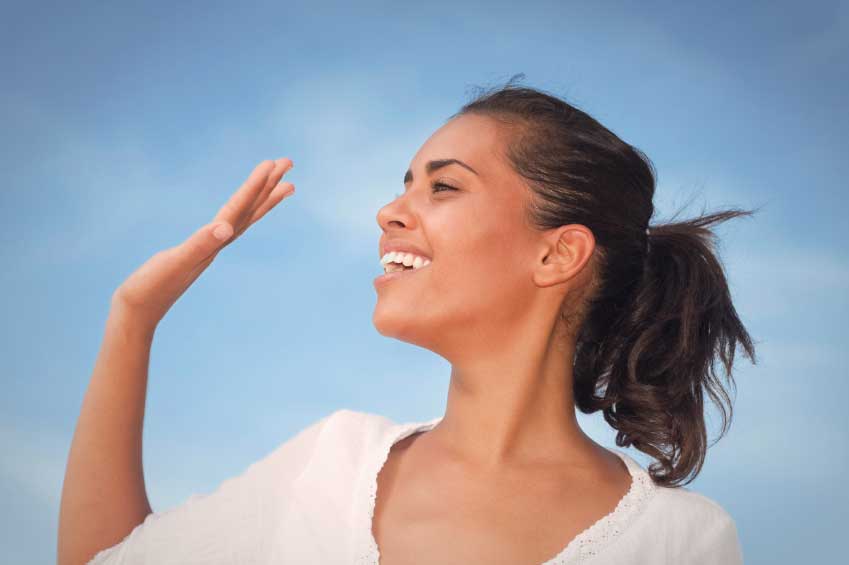 two people waving goodbye